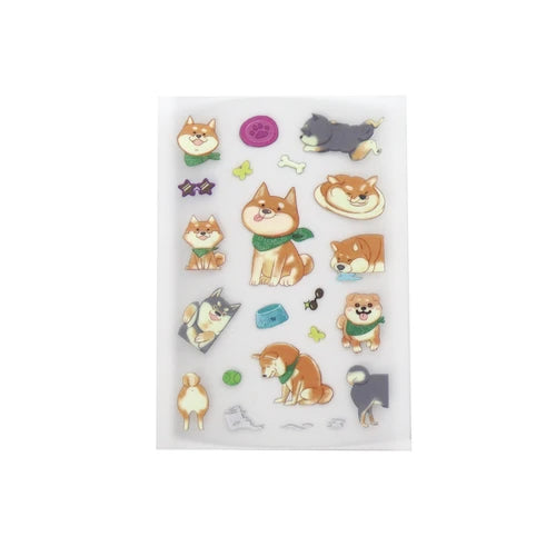 【irodo】Japanese non-ironing cloth stickers - Shiba Inu