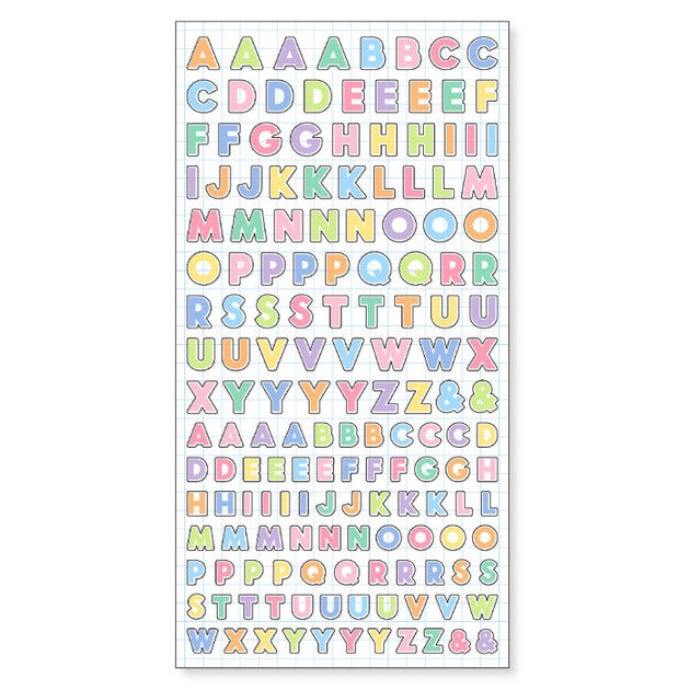Sticker Character Collection 81142 Pastel ABC Seal Size :H175 x W90 mm