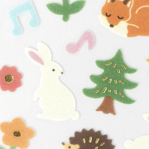 Cloth sticker forest animals