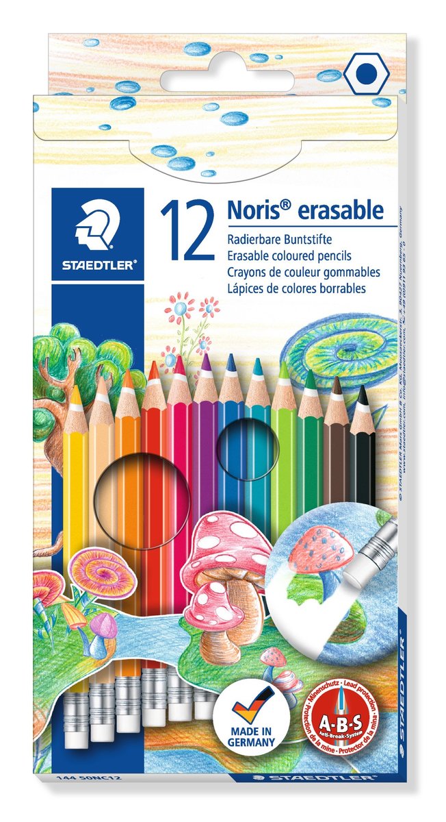 STAEDTLER Noris® Erasable 擦得甩防斷木顏色(12 / 24色)