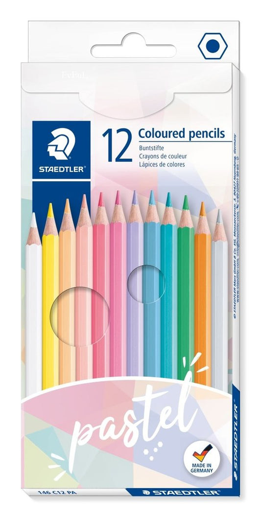 STAEDTLER Pastel line 粉色木顏色筆 12色