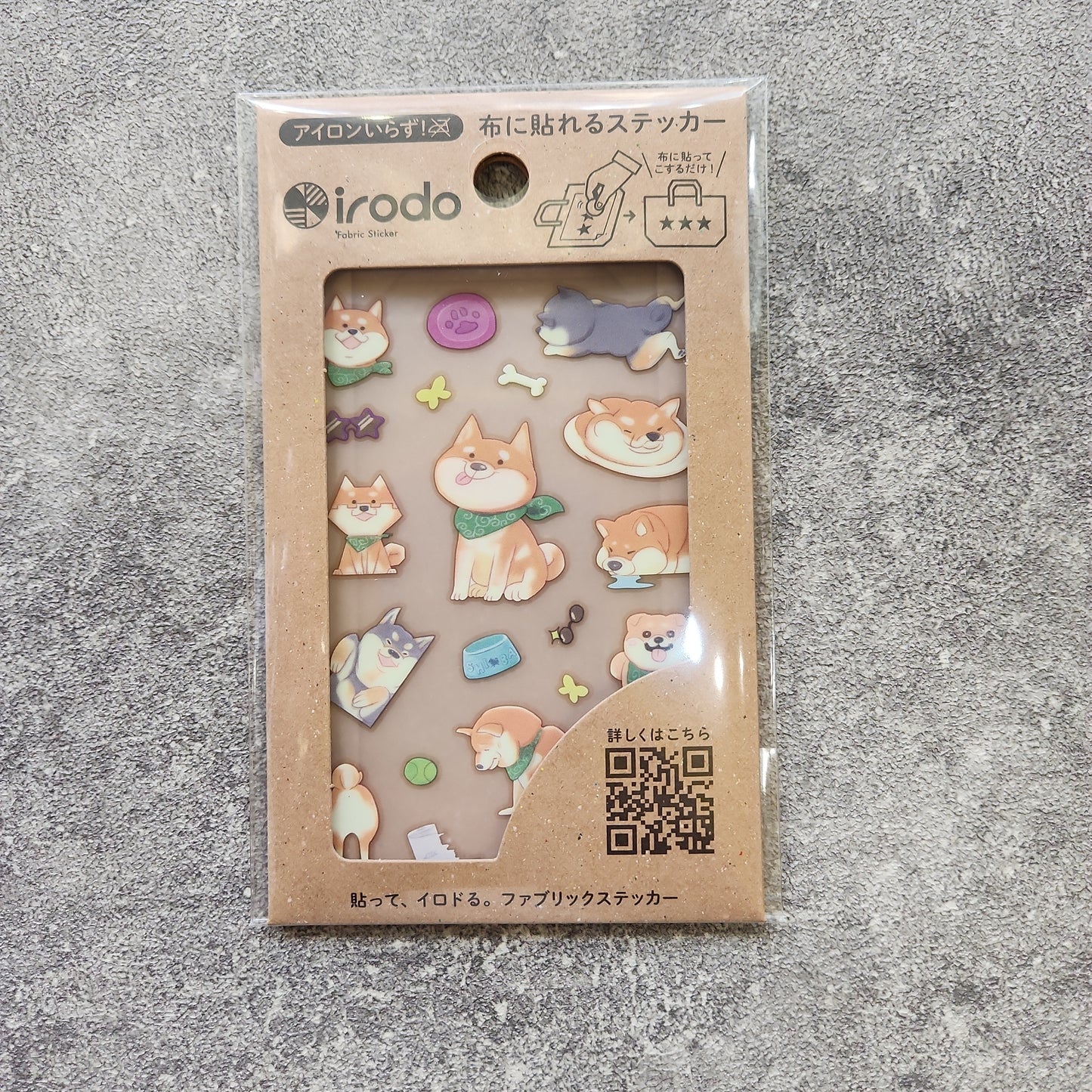 【irodo】Japanese non-ironing cloth stickers - Shiba Inu