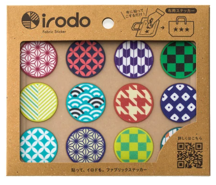 【irodo】Japanese-made non-iron cloth stickers-circular pattern