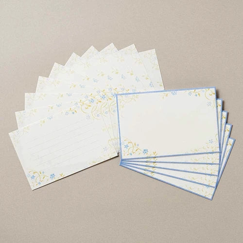 Small Stationery Set (Blue Flower)
