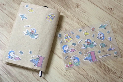 【irodo】Japanese non-iron cloth stickers - Doraemon and Dinosaurs