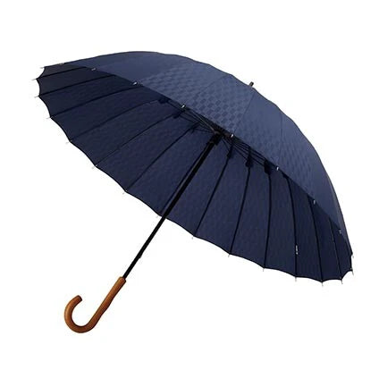 【Japanese mabu】traditional "Edo" series wooden handle 24 bone long umbrella