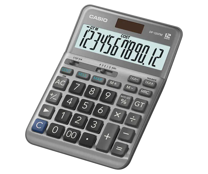 Casio DF-120FM 計數機 12位 金屬面板 大型顯示幕