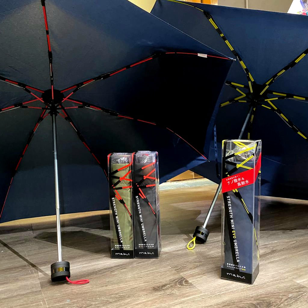 【Japan mabu】STRENGTH MINI EVO High Strength Windproof Folding Umbrella (Double Bone)