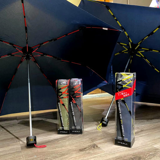 【Japan mabu】STRENGTH MINI EVO High Strength Windproof Folding Umbrella (Double Bone)