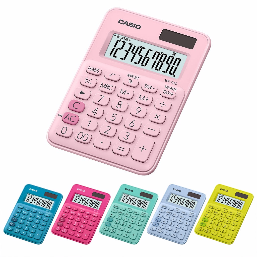Casio MS-7UC 計數機 10位 馬卡龍色系