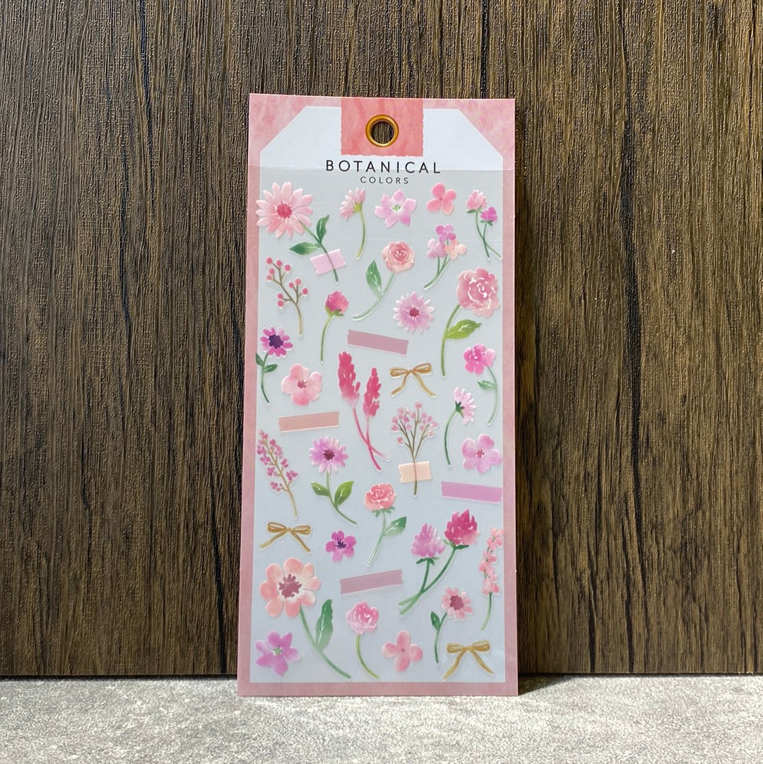 Botanical Color Sticker pink