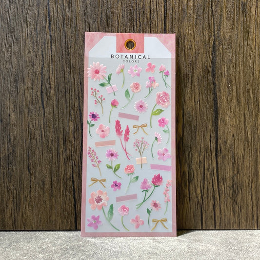 Botanical Color Sticker pink