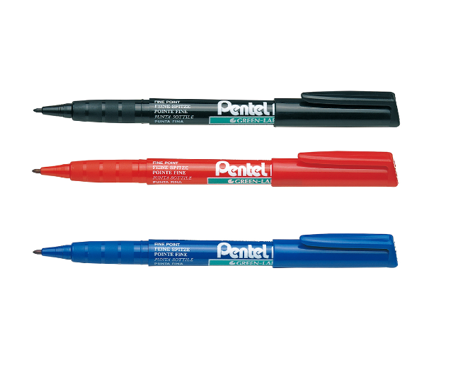 Pentel box head pen N850 (round tip) Permanent Marker
