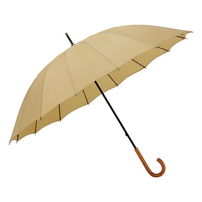 【Japanese mabu】traditional "Edo" series wooden handle 16-bone straight umbrella