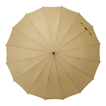 【Japanese mabu】traditional "Edo" series wooden handle 16-bone straight umbrella