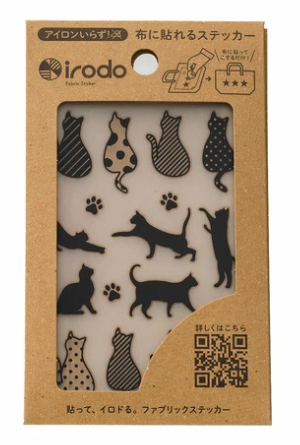 【irodo】日本製免燙布貼 - 黑貓