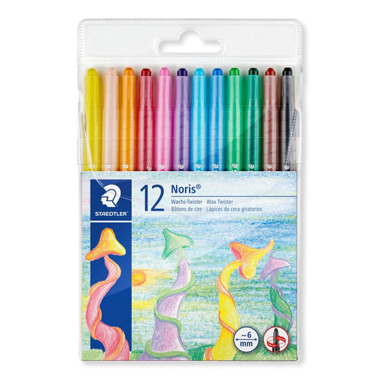 STAEDTLER Noris 12 Color Swivel Crayons