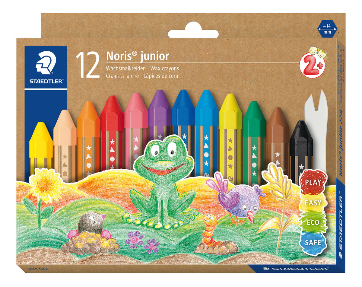 STAEDTLER Noris junior jumbo extra thick crayons 12 colors