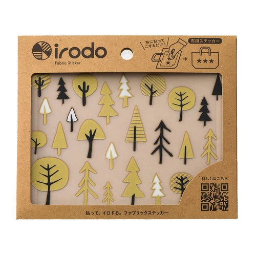 【irodo】日本製免燙布貼 - 森林 (Gold)