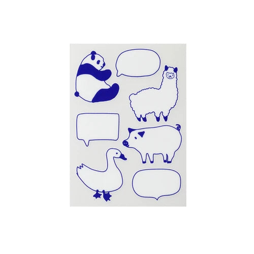 【irodo】Japanese non-iron cloth stickers - dialogue (blue)