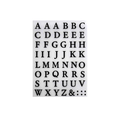 【irodo】Japanese-made non-iron cloth sticker- Alphabet Black