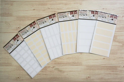 【irodo】Japanese-made non-iron cloth stickers- Name labels white/beige