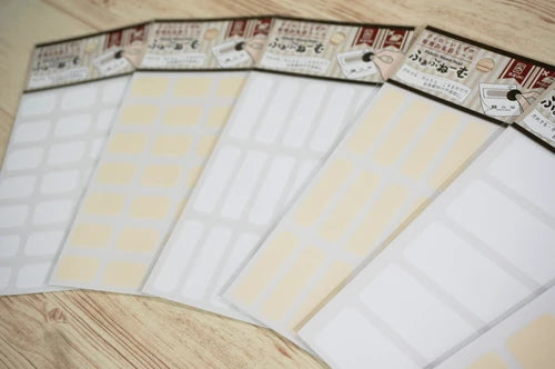 【irodo】Japanese-made non-iron cloth stickers- Name labels white/beige