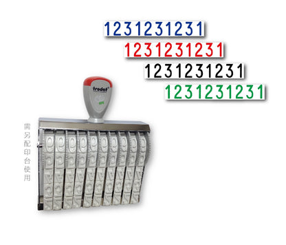 TH10 (character height 18mm, 10 digits) general seal, needs to be used with a printing pad