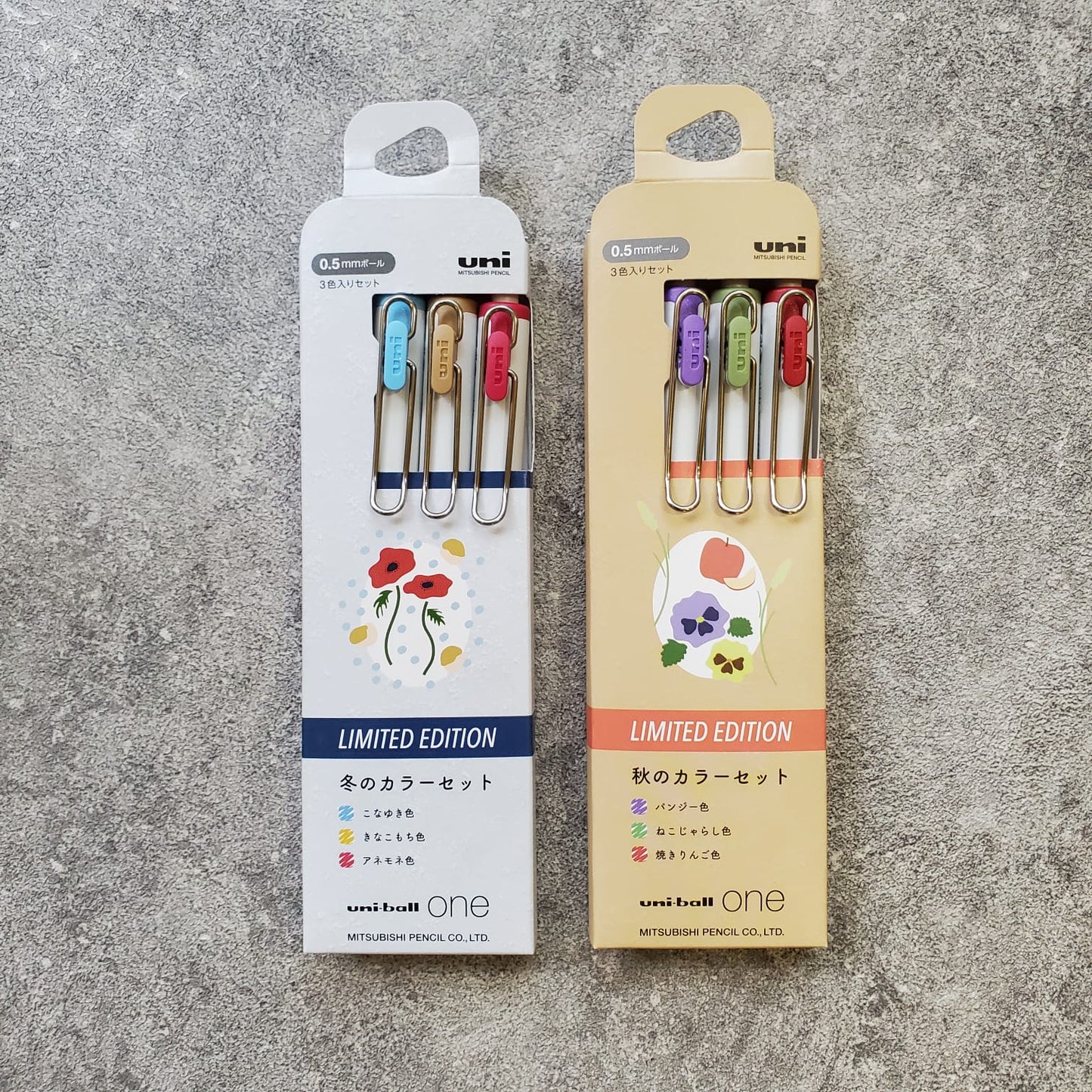 Mitsubishi Uni-ball one neutral ballpoint pen autumn and winter limited color (three-color group)