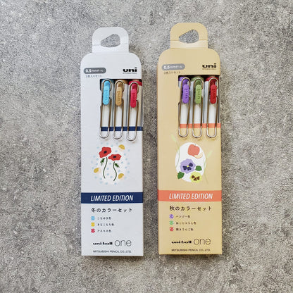 Mitsubishi Uni-ball one neutral ballpoint pen autumn and winter limited color (three-color group)