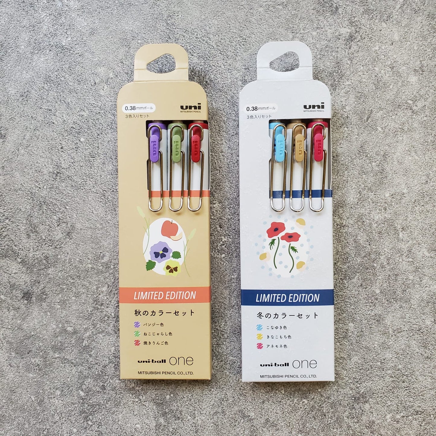 Mitsubishi Uni-ball one neutral ballpoint pen autumn and winter limited color (three-color group)