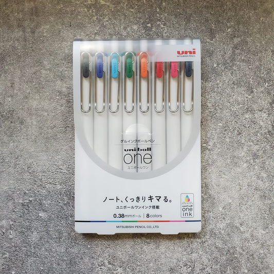 Mitsubishi Uni-ball one gel ballpoint pen 0.38mm (8-color set)