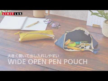 LIHIT LAB. HINEMO Wide Opening Multifunctional Pencil Case