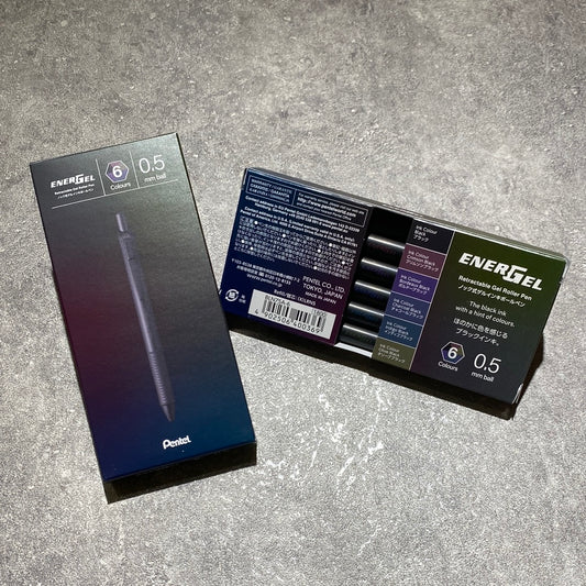 PENTEL 20th Anniversary Limited Energel Black Colors Collection (6-color set)