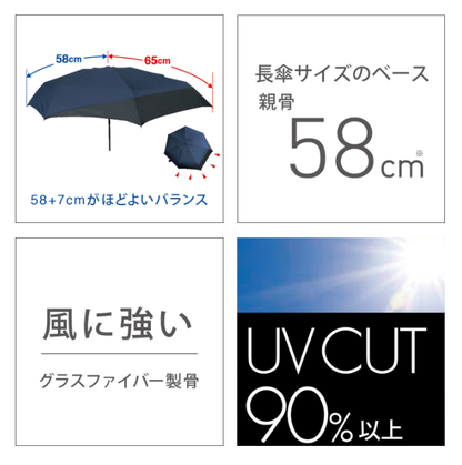 【日本mabu】單邊加長摺傘 (保護背包及伴侶免淋濕)